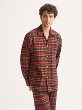 Men S Classic Fit Pajamas Kelburn Brushed Cotton Multicolor Check