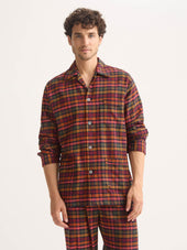 Men S Classic Fit Pajamas Kelburn Brushed Cotton Multicolor Check