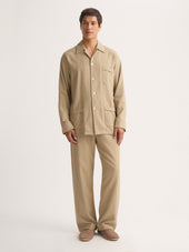 Men S Classic Fit Pajamas Kelburn Brushed Cotton Light Herringbone