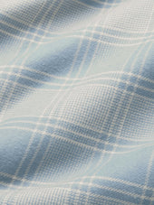 Men's Lounge Pants Kelburn Brushed Cotton Storm Blue & Ecru Check