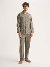 Men S Classic Fit Pajamas Cotton Batiste Camo Green Rose Print