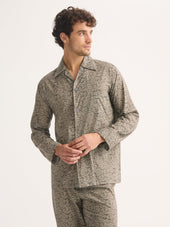 Men S Classic Fit Pajamas Cotton Batiste Camo Green Rose Print