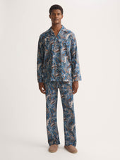 Men S Classic Fit Pajamas Cotton Batiste Multicolor Celebration Print