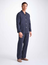 Men S Classic Fit Pajamas Cotton Batiste Pin Dot Print