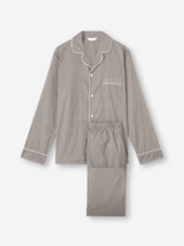 Men S Classic Fit Pajamas London Geo Cross Cotton Batiste