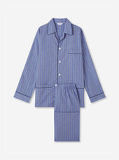 Men's Classic Fit Pajamas Felsted 3 Cotton Blue