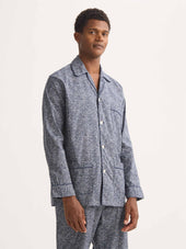 Men S Classic Fit Pajamas Cotton Batiste Night Sky Print