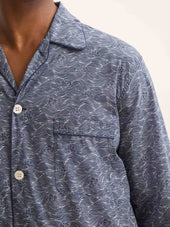 Men S Classic Fit Pajamas Cotton Batiste Night Sky Print