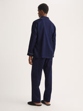 Men S Classic Fit Pajamas Cotton Jacquard Rose Star Pattern