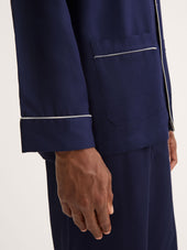 Men S Classic Fit Pajamas Cotton Jacquard Rose Star Pattern
