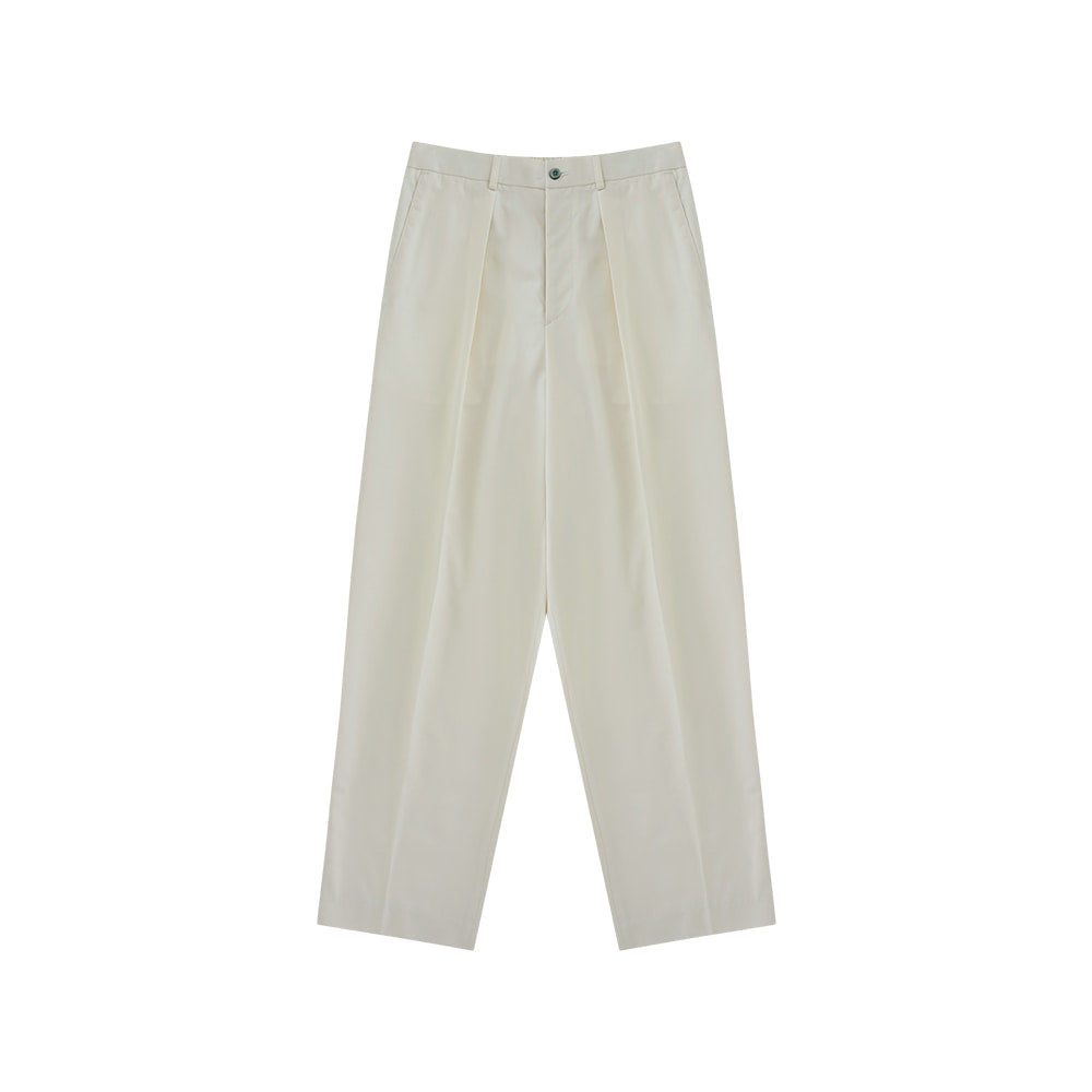 Easy Line Gaberdine Cotton 1pleats Banding Chino