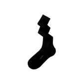 Scotland Lisle Thread High Socks[Black cotton]