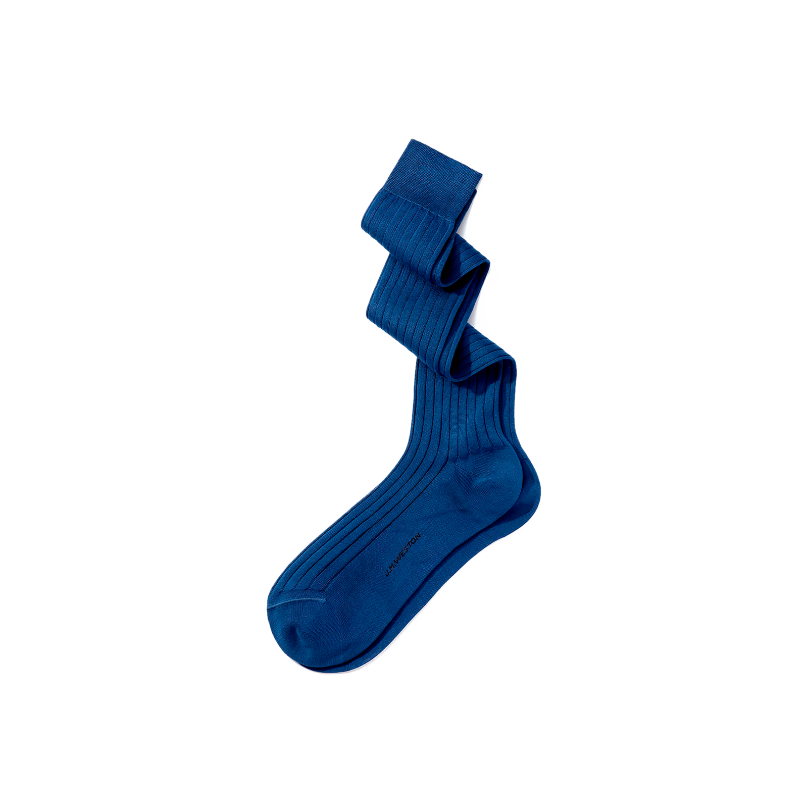 Scotland Lisle Thread Long Socks[Blue jean cotton]