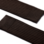 Scotland Lisle Thread Short Socks[Chocolat brown cotton]