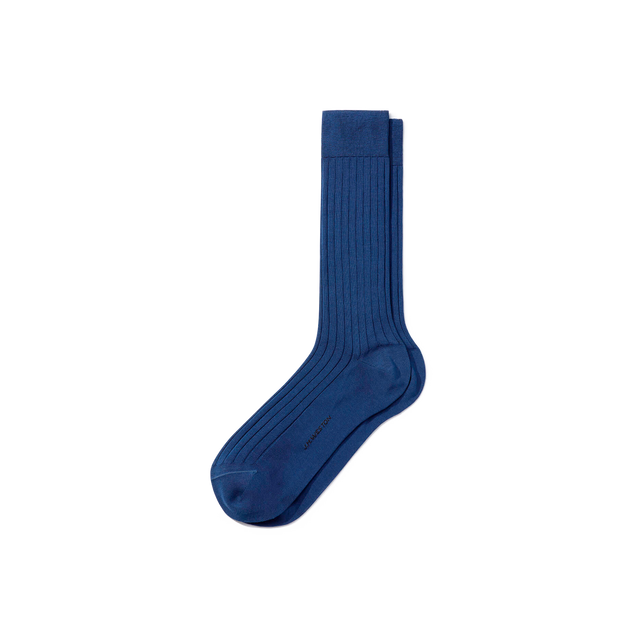 Scotland Lisle Thread Short Socks[Blue jean cotton]