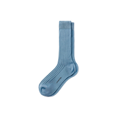 Scotland Lisle Thread Short Socks[Grey blue cotton]