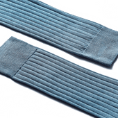 Scotland Lisle Thread Short Socks[Grey blue cotton]