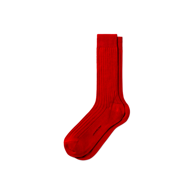 Scotland Lisle Thread Short Socks[Red cotton]