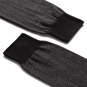 Herringbone Short Socks [Grey and Black Cotton]