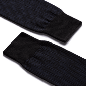 Herringbone Short Socks [Navy and Black Cotton]