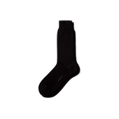 Unribbed Short Socks[Black cotton]