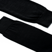 Unribbed Short Socks[Black cotton]
