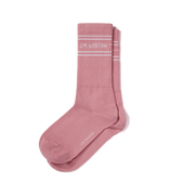 Short sport socks with stripes [Faded rose polyamid]