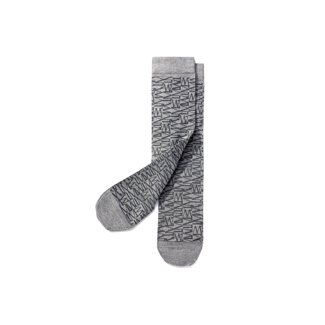 Monogram Short Socks[Anthracite grey polyester]