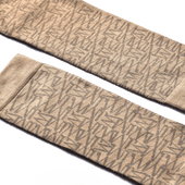 Monogram Short Socks[Beige polyester]