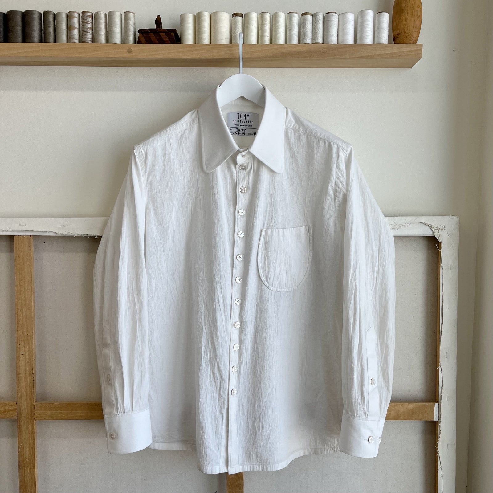 Laundered Cotton Dress Shirt