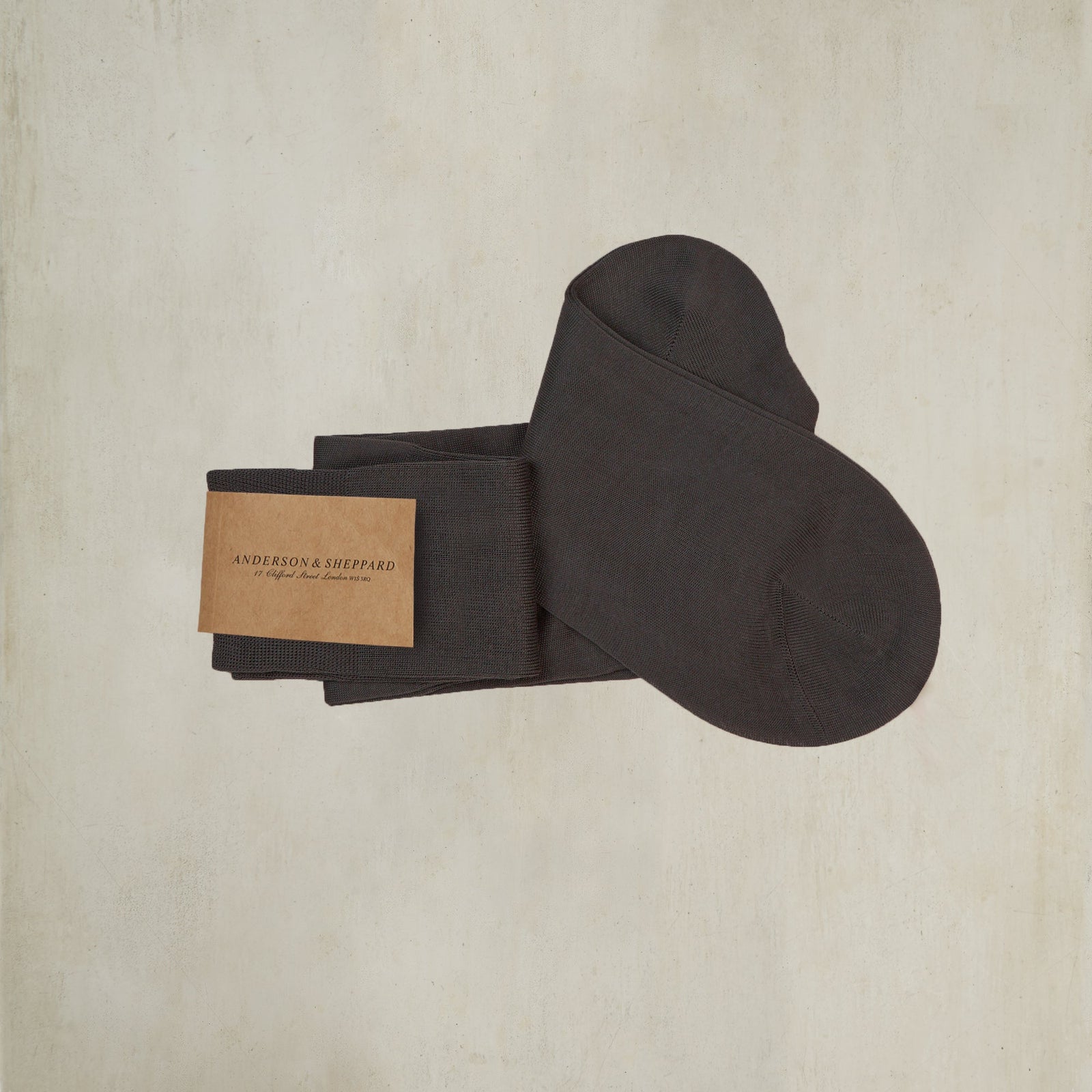 Long Plain Cotton Socks In Dark