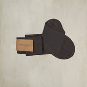 Long Plain Cotton Socks In Dark Taupe