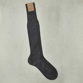 Long Plain Cotton Socks In Elephant