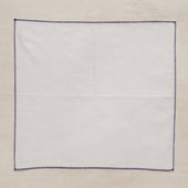 Linen And Cotton Pocket Square With Edge