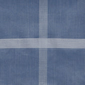 Multi Stripe Cotton Pocket Square In Blue