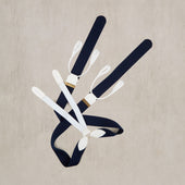 Handmade Felt Braces In Navy