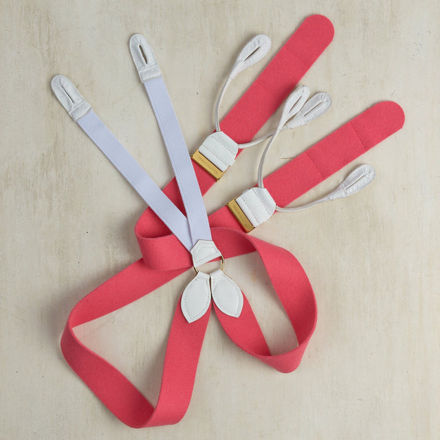 Handmade Felt Braces In Pink