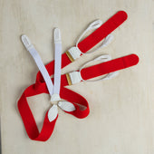 Handmade Felt Braces In Red