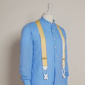 Handmade Silk Braces In Champagne