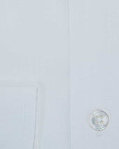 Classic Fit Plain Cotton Poplin Shirt With Cut Away Collar Two Button Cuff