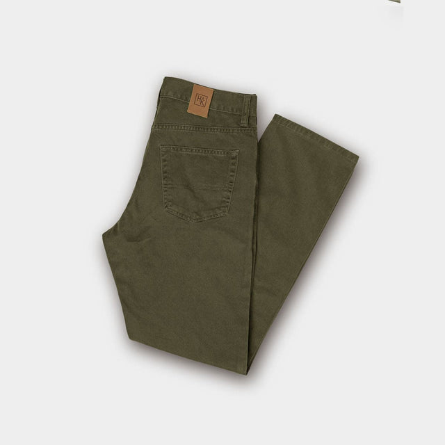 Forest Green Cotton Jeans