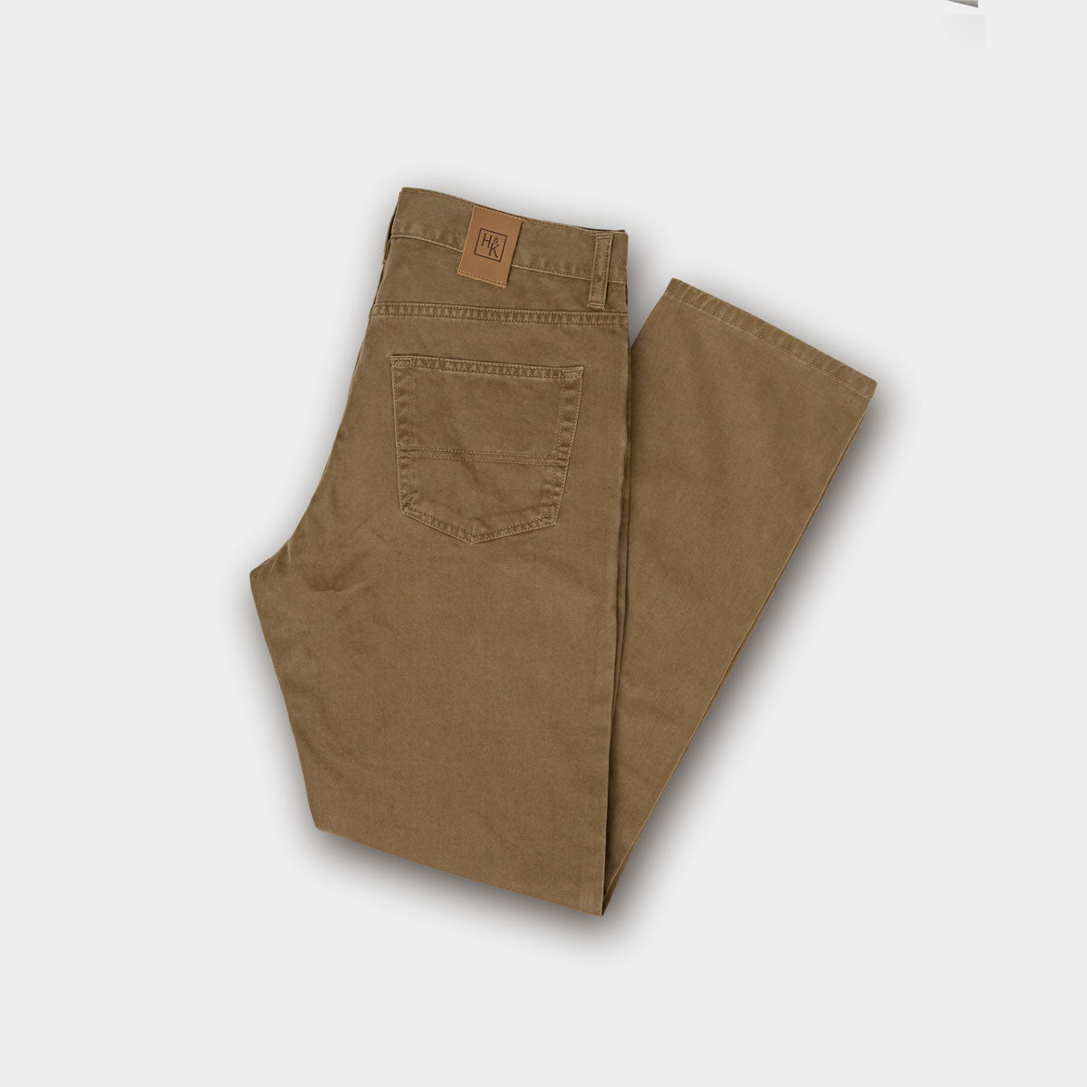 Brown Cotton Jeans