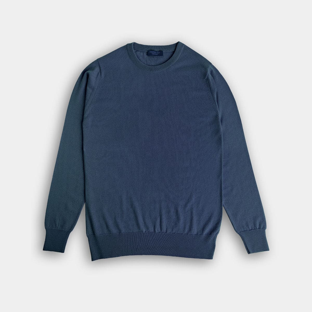 Soft Blue Crew Neck Cashmere Sweater