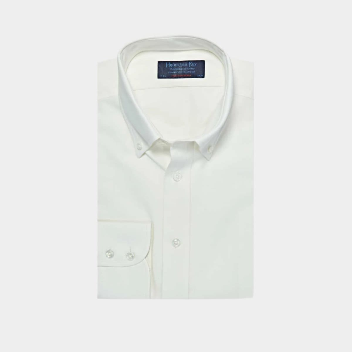 Contemporary Fit Brushed Cotton Shirt With Button Down Collar Two Button Cuff