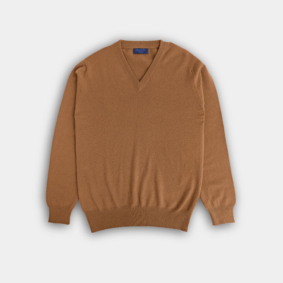 Bronze V Neck Cashmere Sweater