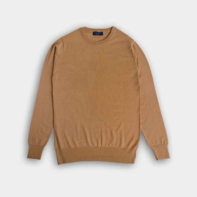 Toffee Crew Neck Cashmere Sweater