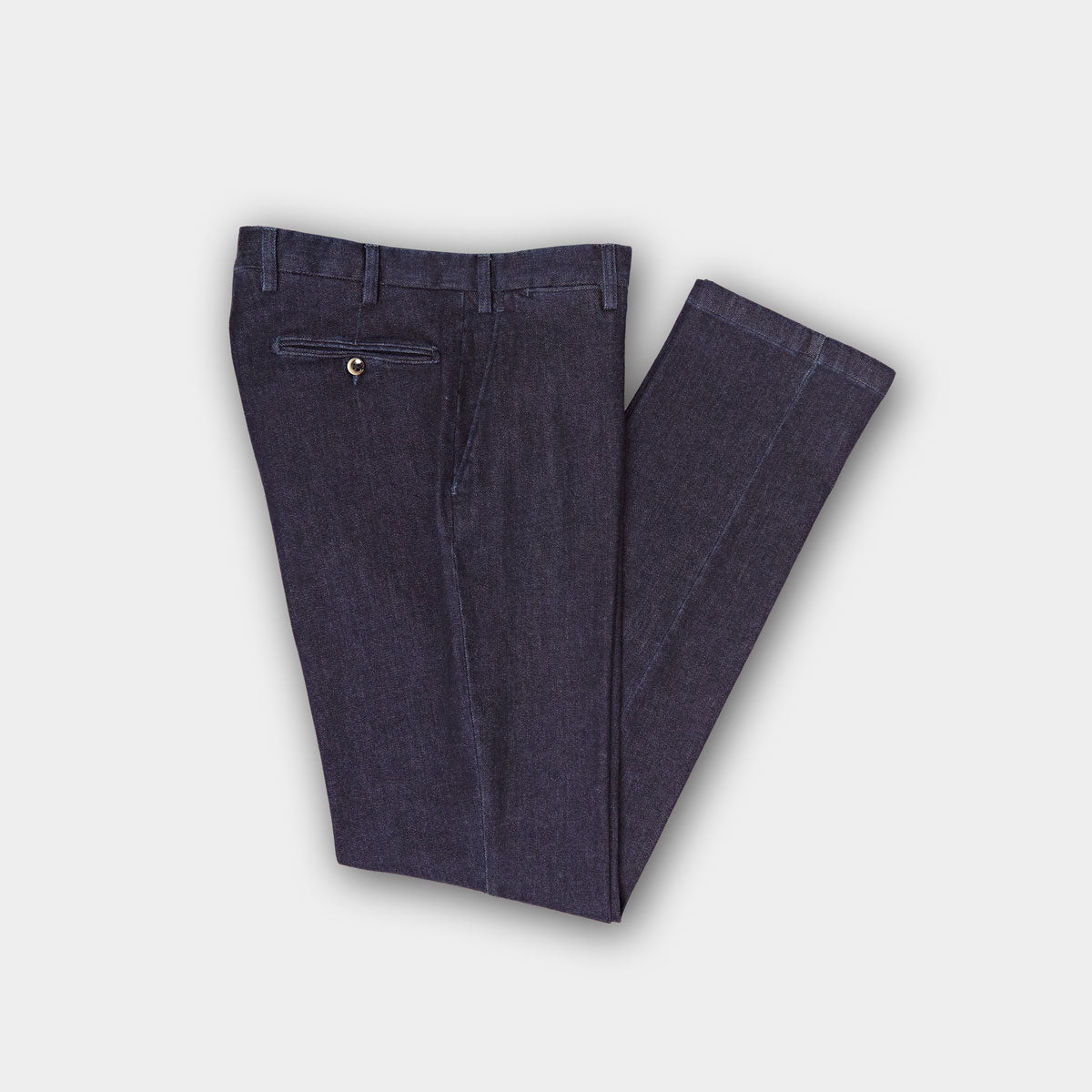 Blue Cashmere Stretch Trousers