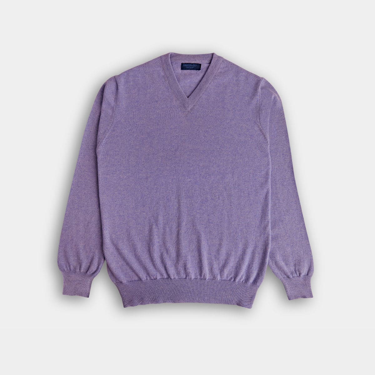 Lilac V Neck Cashmere Sweater