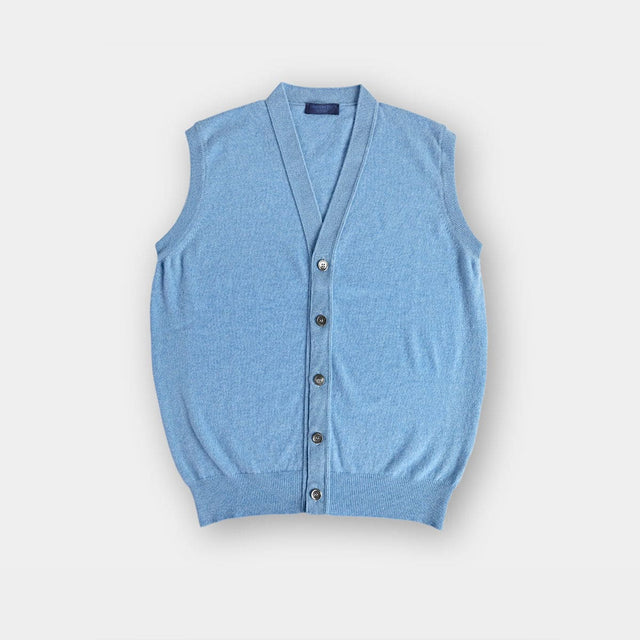Light Blue Cashmere Waistcoat