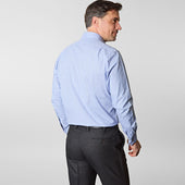 Contemporary Fit Prince Of Wales Check Cotton Shirt With Classic Collar Double Cuff